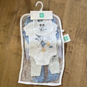 Disney Mickey Mouse Baby Outfit in Blue and White